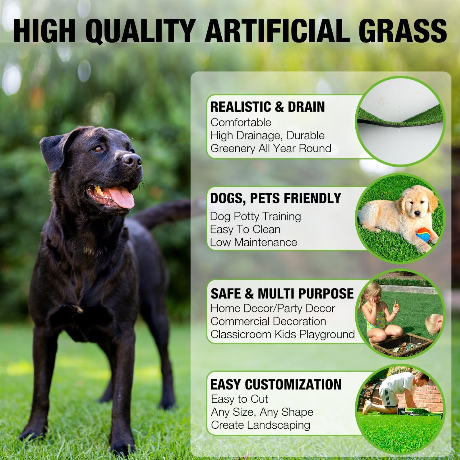 XLX TURF versatile use for patio, balcony, or indoors.