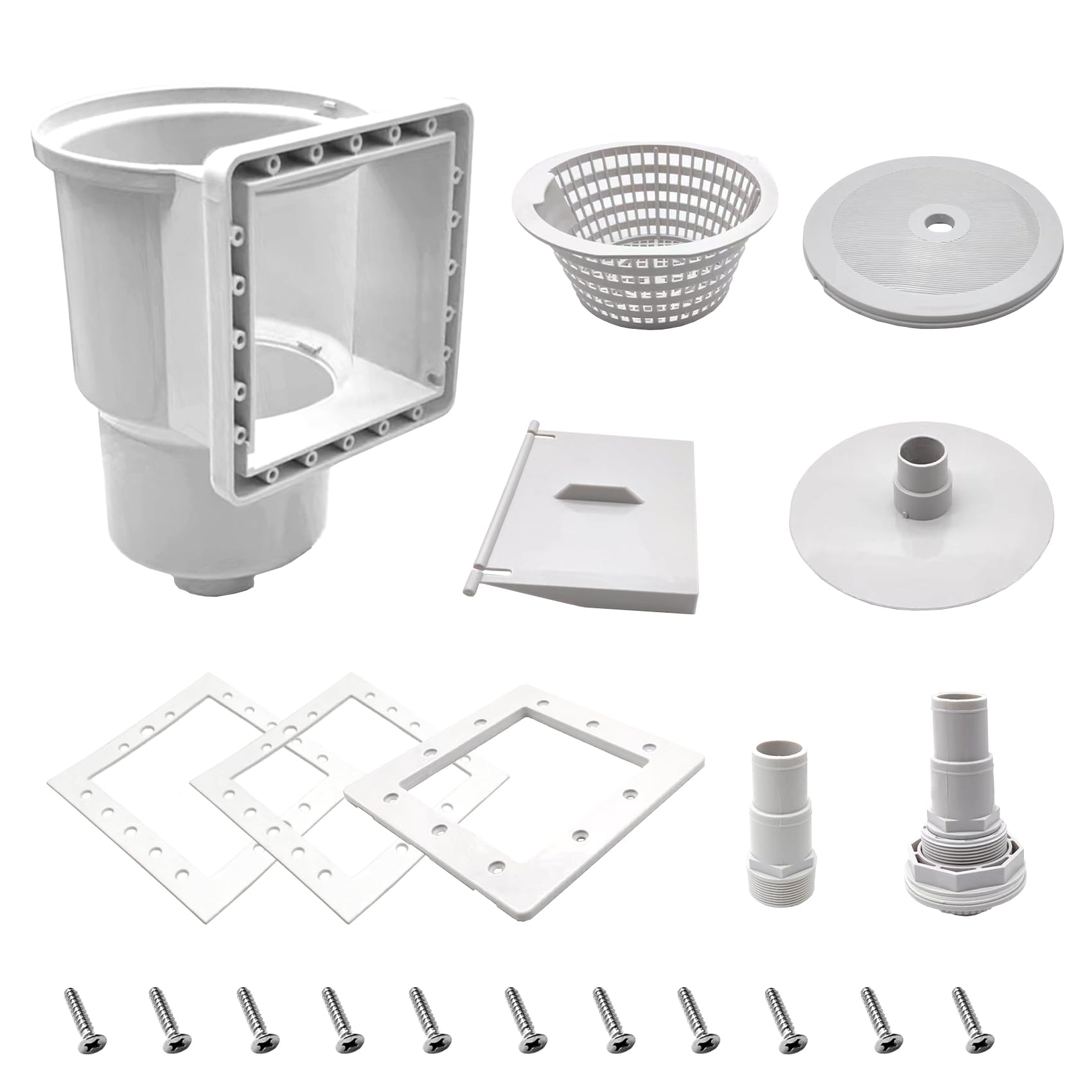 Xmnbl above-ground skimmer kit front view for easy pool maintenance.