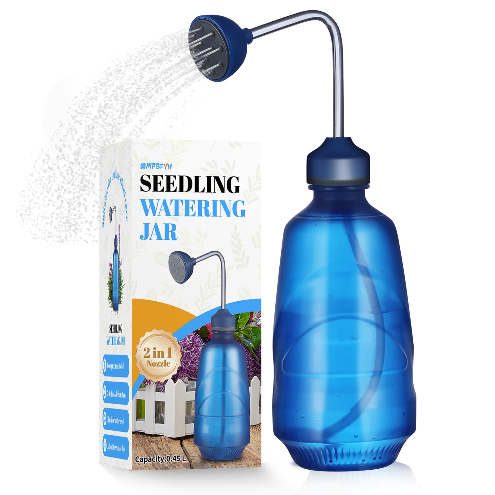 XMPBFYH watering can 450ml with bend-mouth for precise indoor plant watering