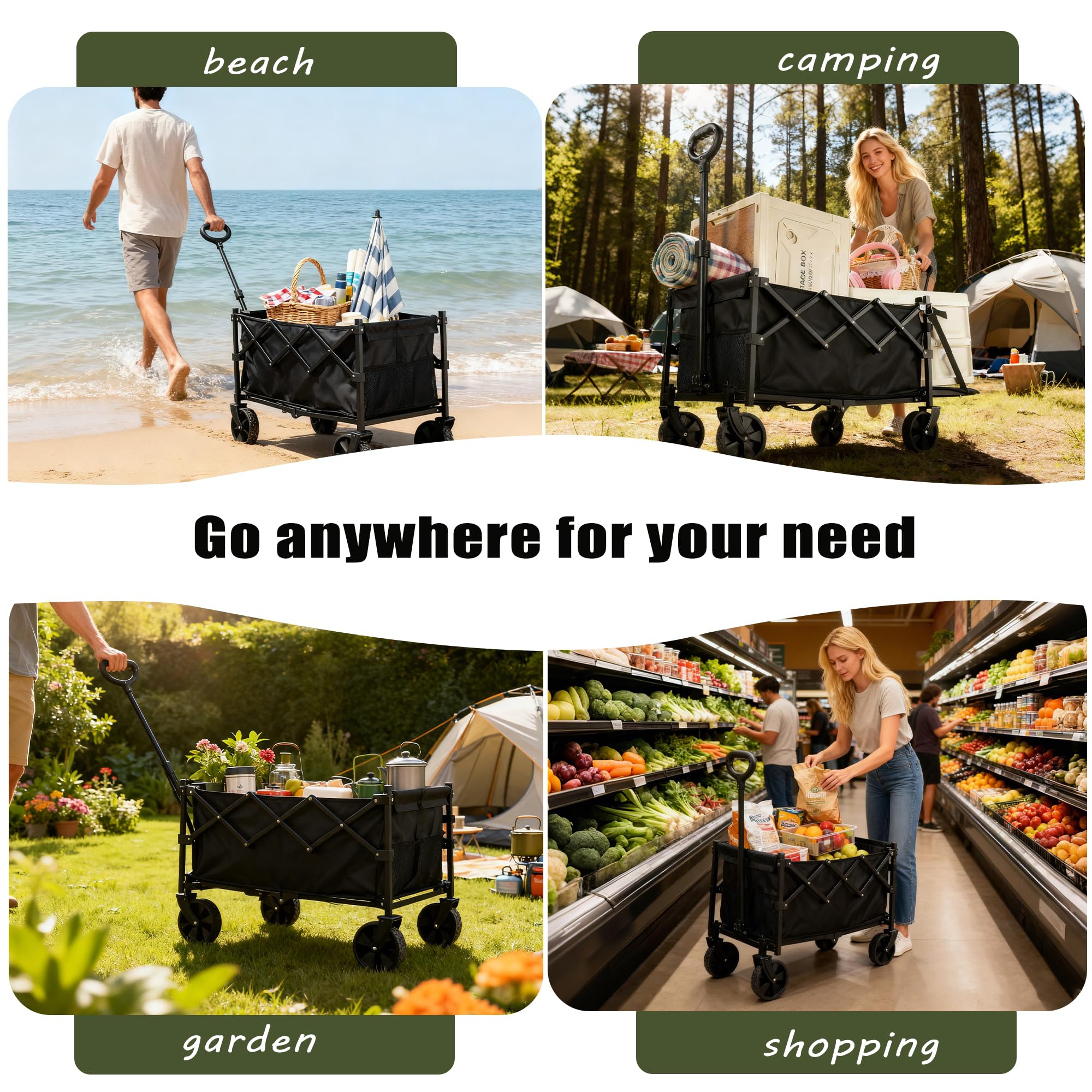 XMT 100L folding wagon easy-fold mechanism for fast setup and packing.