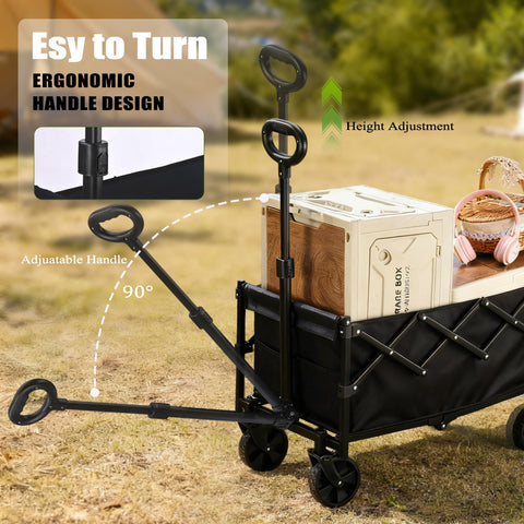 XMT 100L folding wagon in folded-compact form for easy carry and storage.