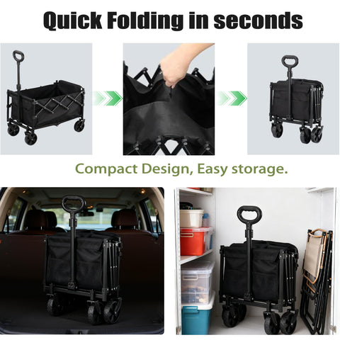 XMT 100L folding wagon 600D Oxford cloth resists tears and cleans easily.