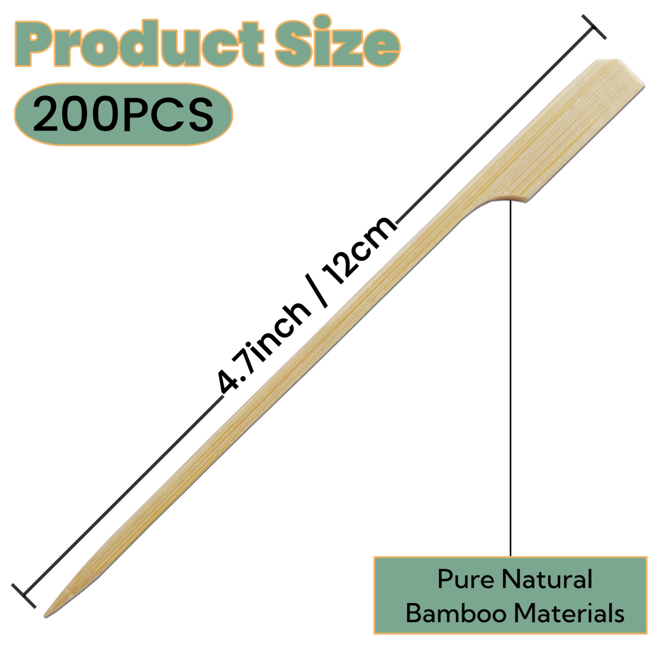 XMZY knot-free bamboo sticks deliver a smooth surface for easy skewering