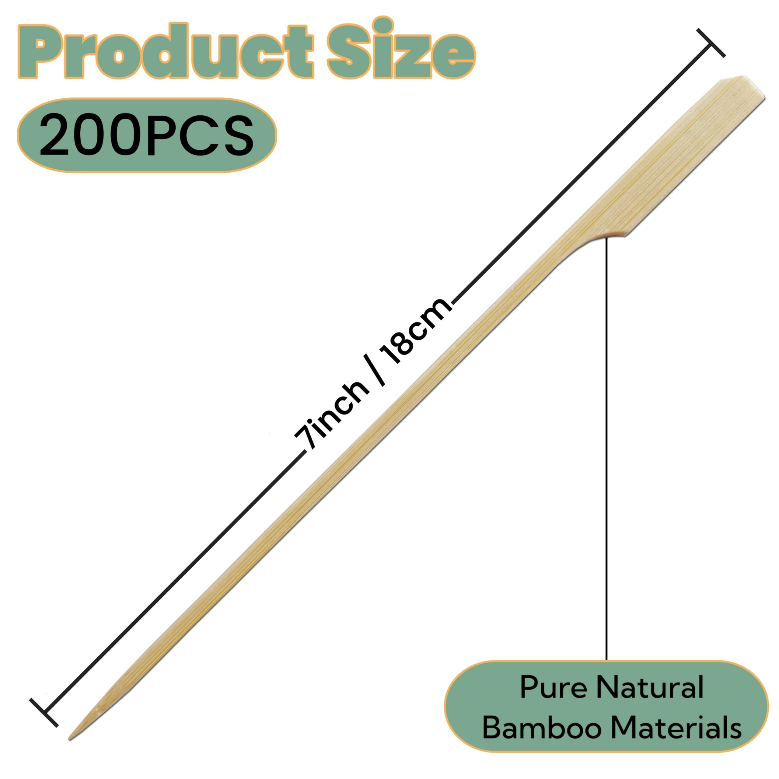 XMZY natural bamboo skewers highlighting earth-friendly material and flavor neutrality.