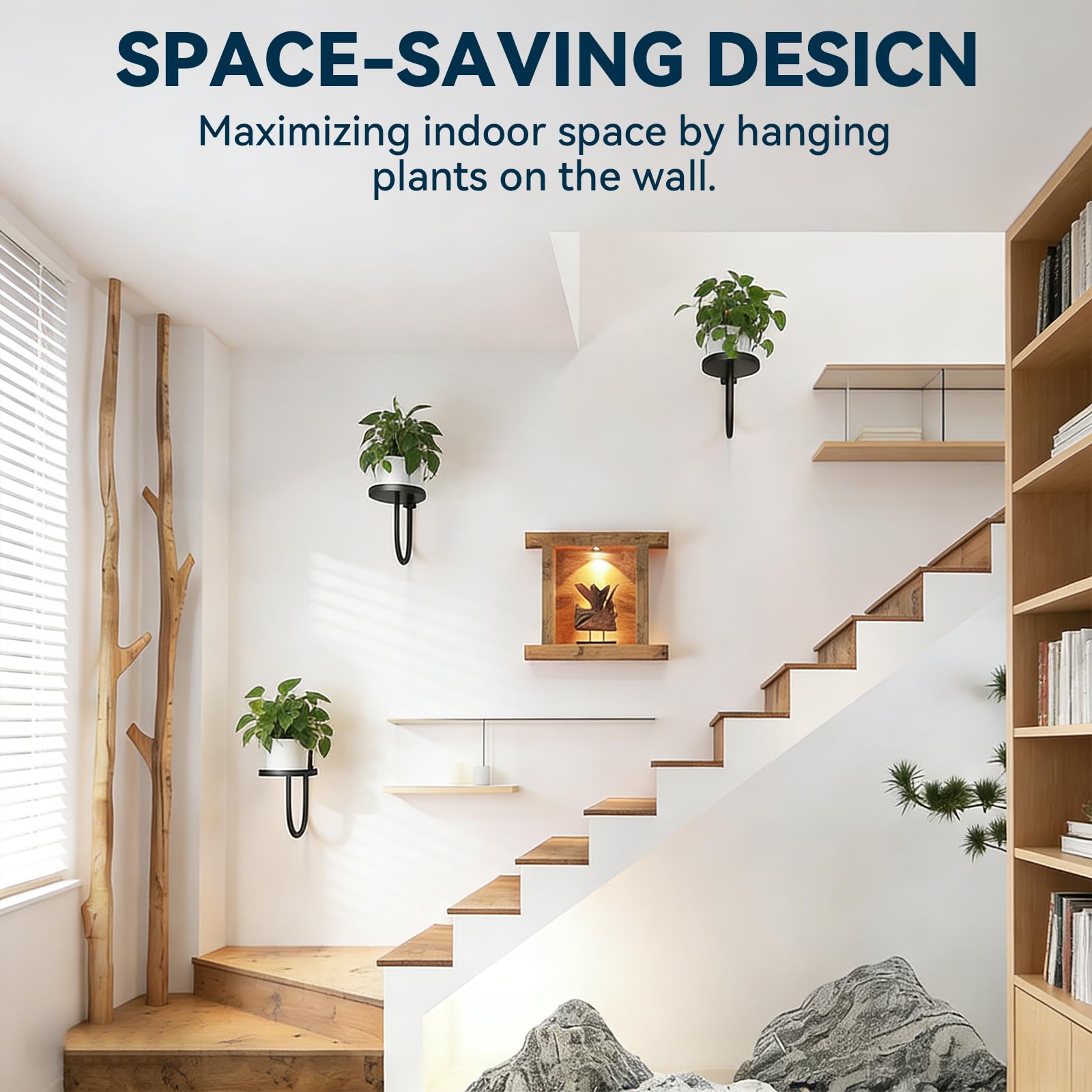 XNGZY wall planters 3-pack kitchen display for compact herb and ornament storage