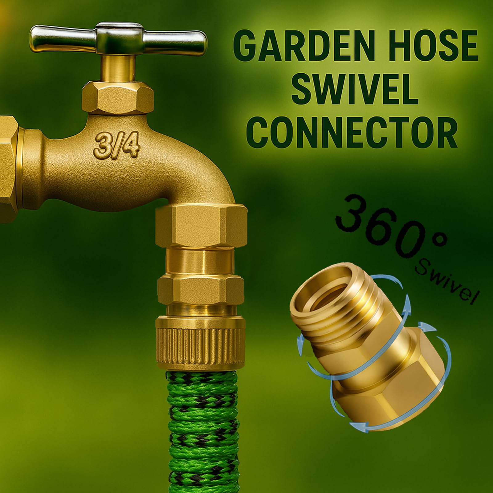 XNTONG durable brass construction resists corrosion for long outdoor life.