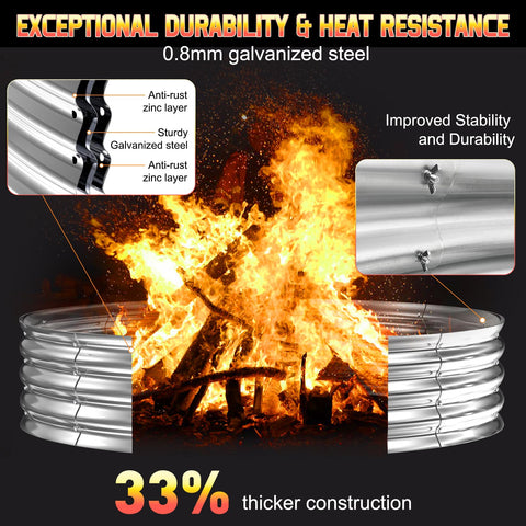 XOHUYD 12-inch spark guard helps contain embers during gatherings.
