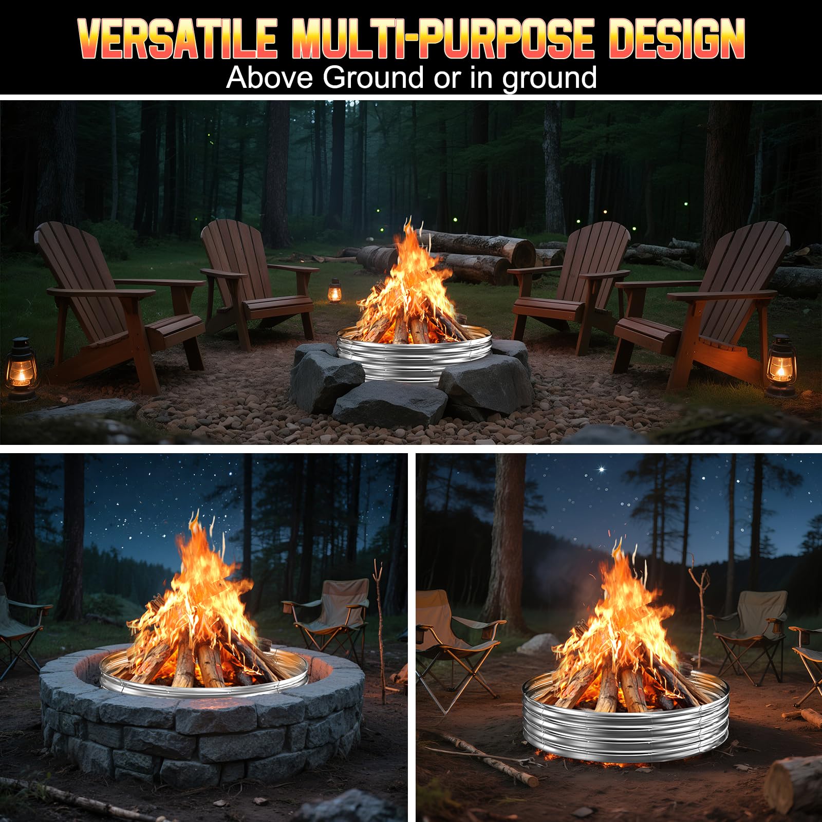 XOHUYD 12-inch spark guard in use, reduces embers and enhances safety.