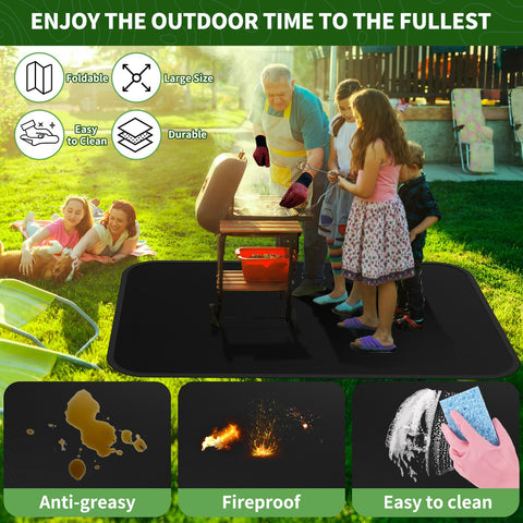 XOHUYD deck-protection-mat enables quick cleanup and convenient storage.