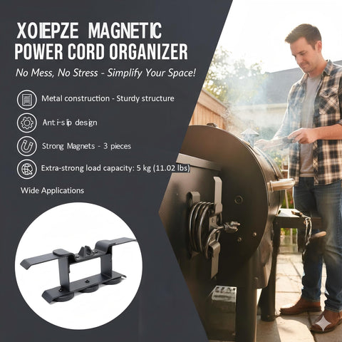 XOIEPZE magnetic cord organizer side mount demonstrates quick, tool-free installation.