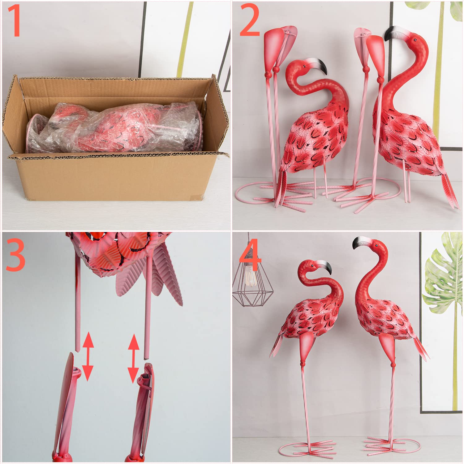 XONOR outdoor flamingo sculpture pink brightens porch and garden focal points