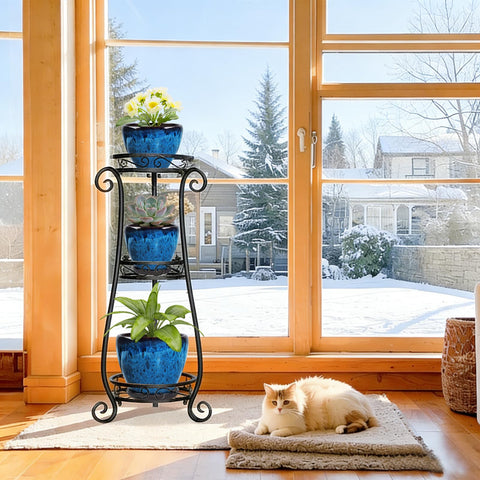 Xoogifae ceramic plant pot 10 inch with drainage hole supports healthy root moisture.