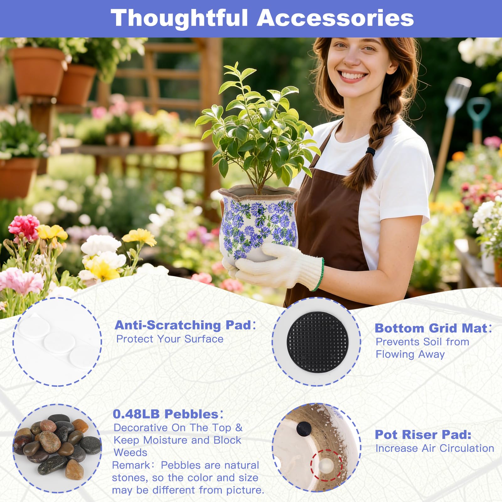 Xoogifae 6-inch planter serves as a stylish tabletop centerpiece