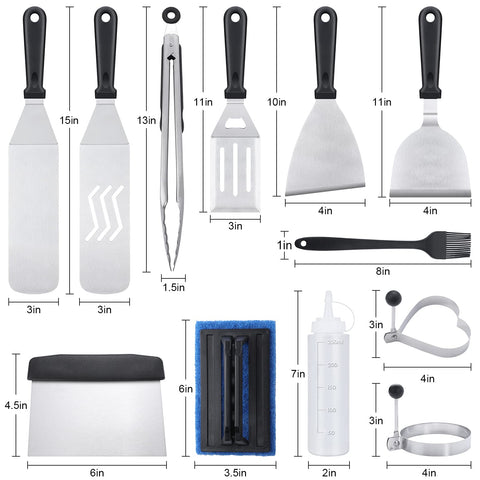 XOOHP griddle scraper cleans the surface efficiently