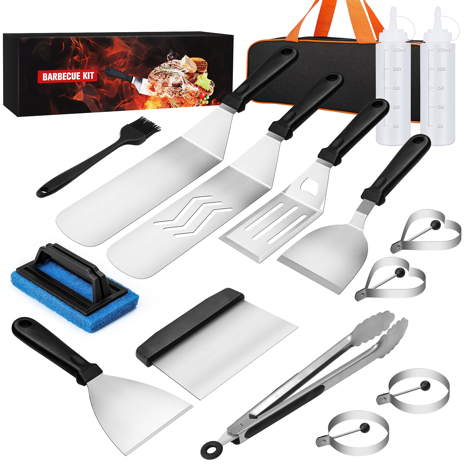 XOOHP griddle spatula for robust flipping on outdoor grills