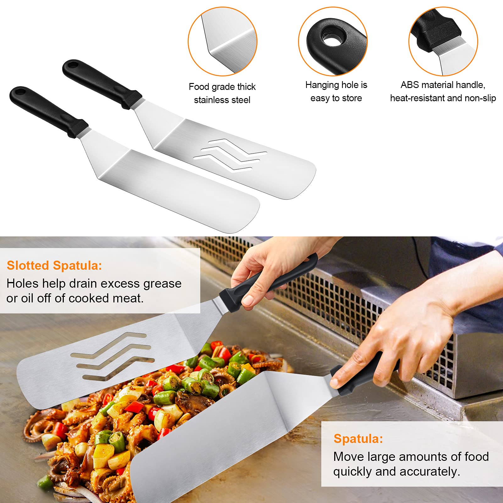 XOOHP locking griddle tongs grip food firmly