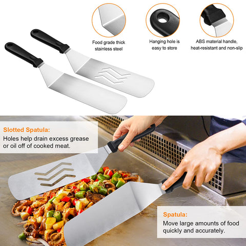 XOOHP locking griddle tongs grip food firmly