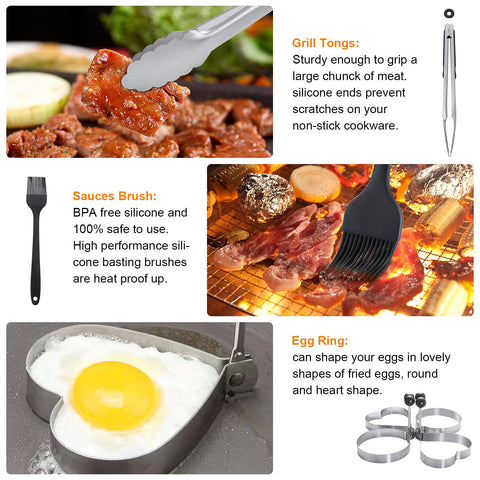 XOOHP egg rings help keep breakfast rounds neat