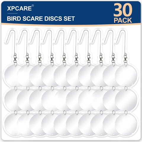 XPCARE bird scare disc with double-sided mirror deters birds with sunlight reflections.
