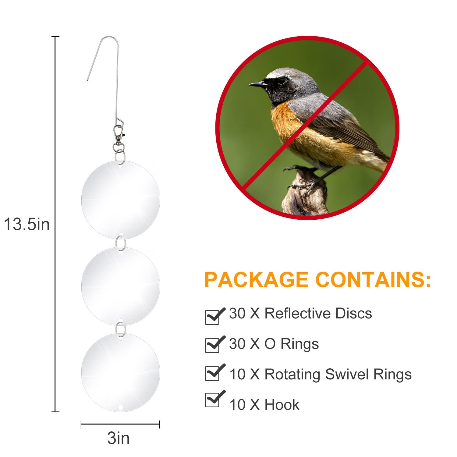 XPCARE 30-pcs pack provides broad coverage for crops, windows, and ponds.