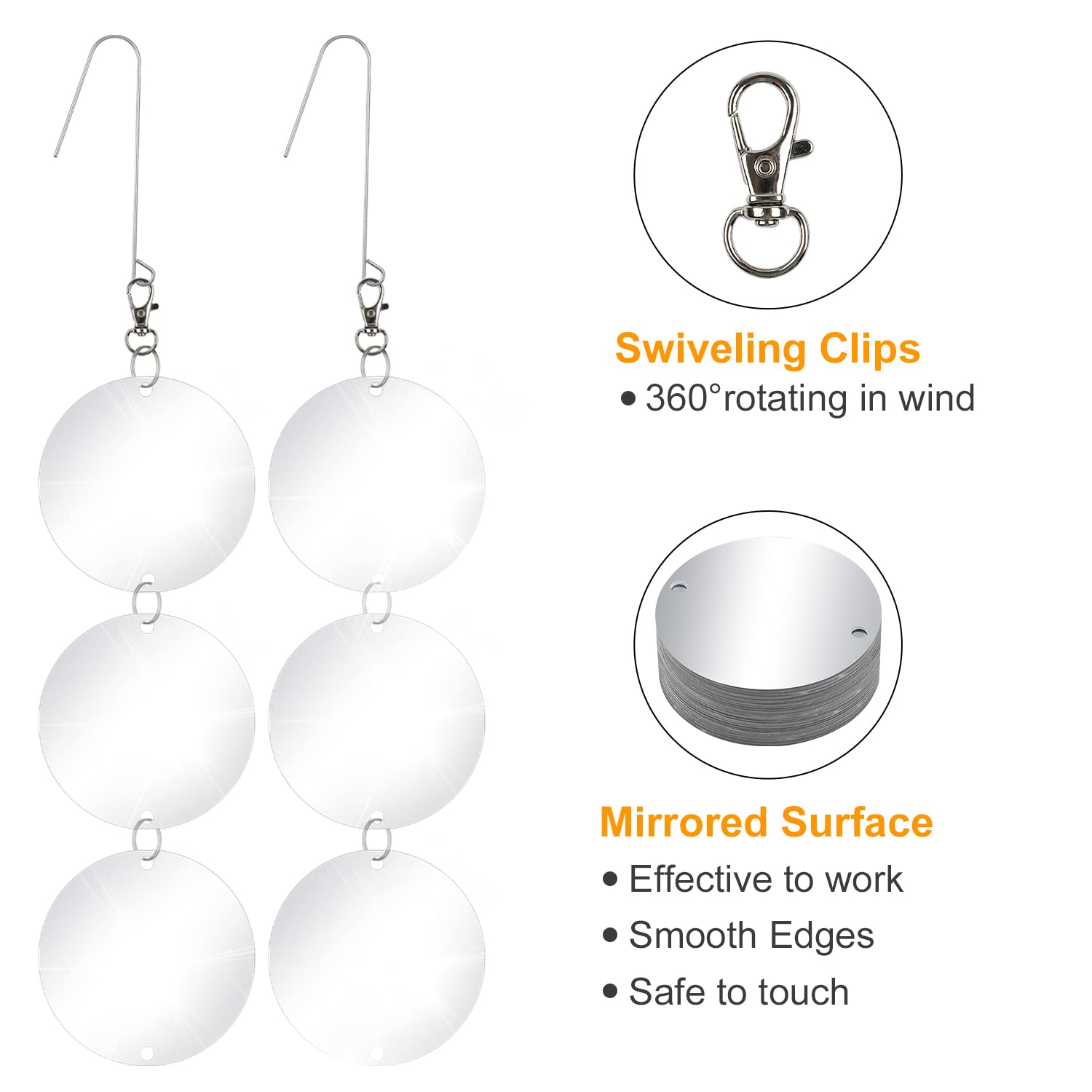 XPCARE deterrent discs install quickly with O-rings and swivels.