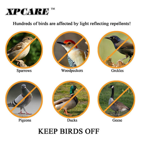 XPCARE Tape moves in the wind creating audible cues for birds.