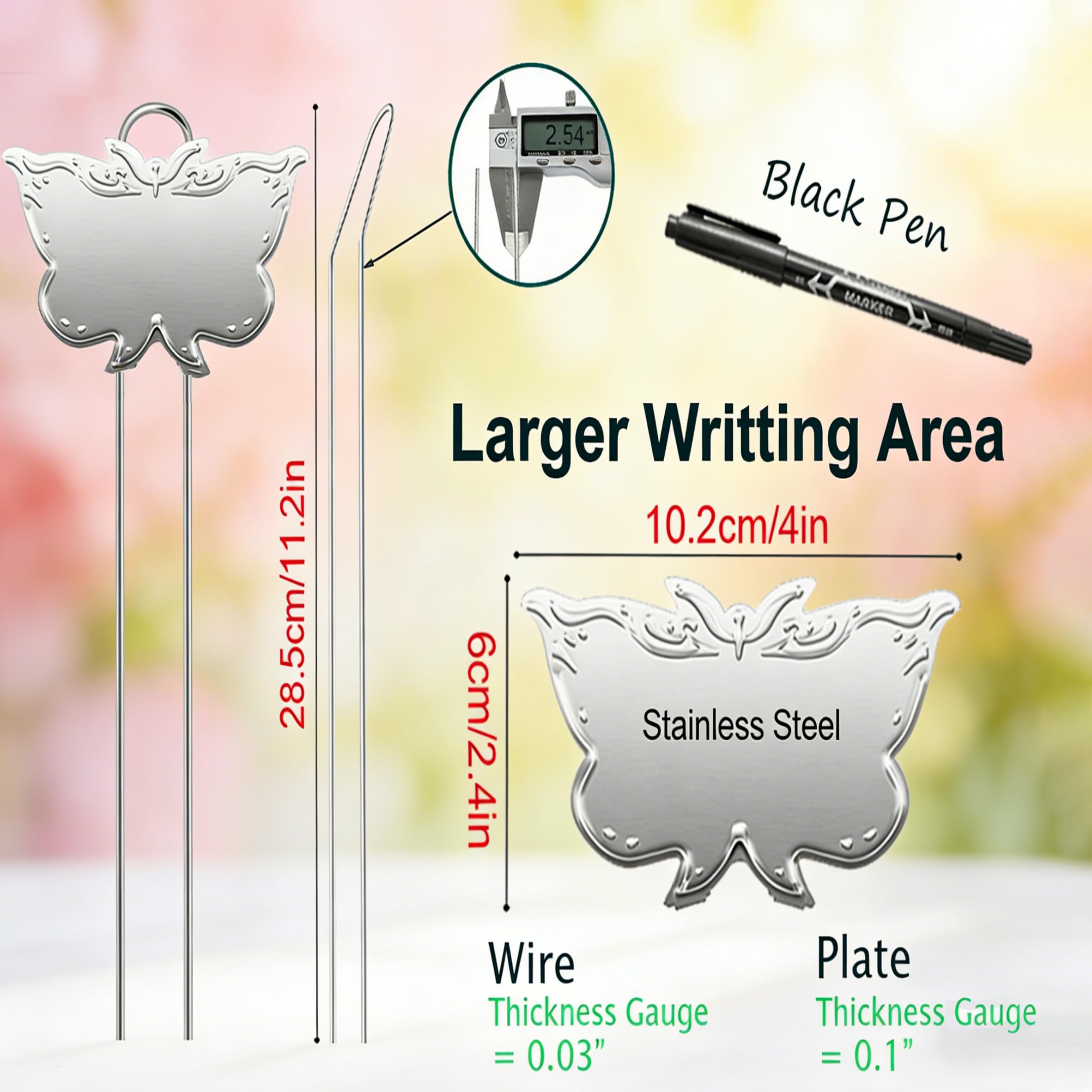 XPIEYSOL stainless steel garden marker endures outdoor conditions