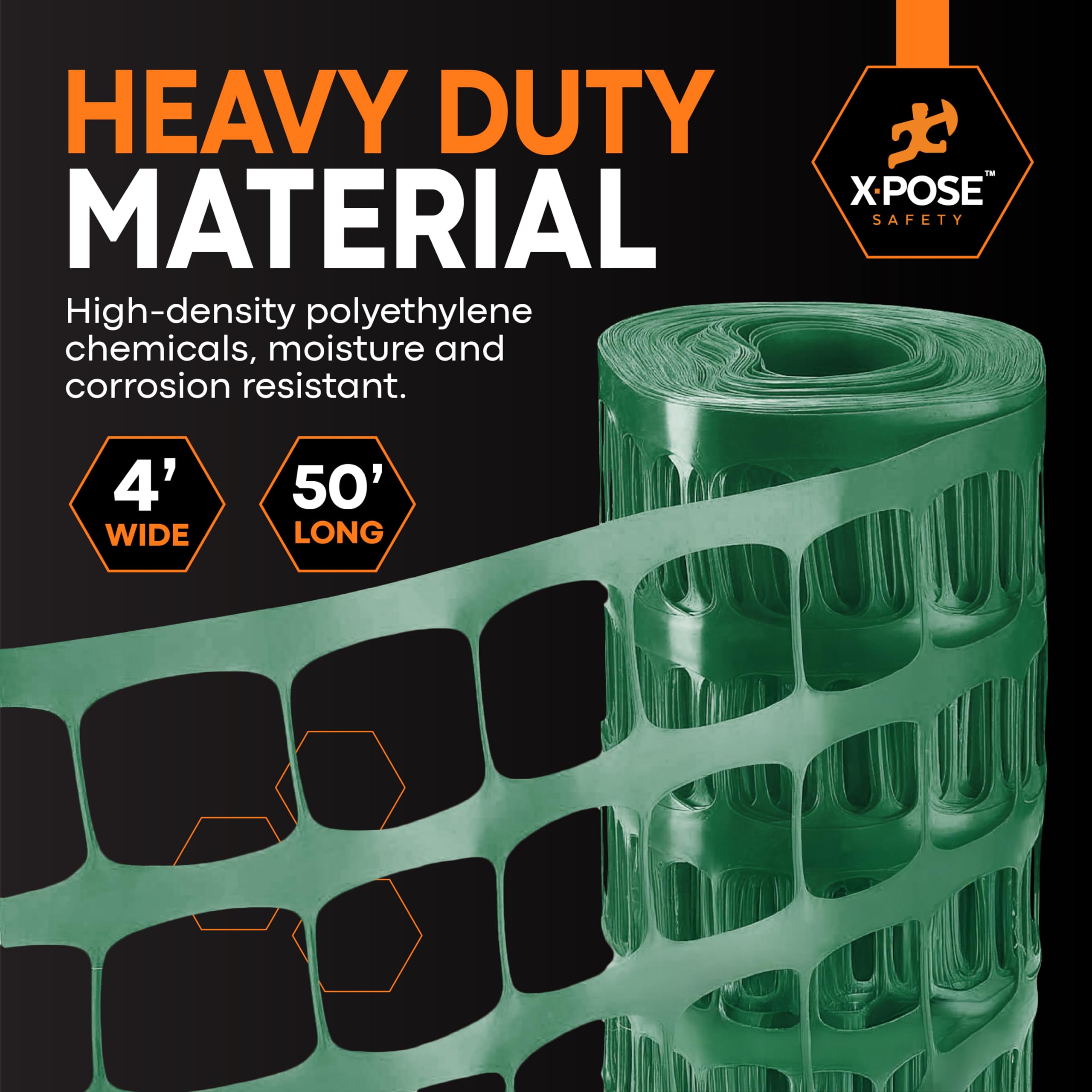 Xpose Safety animal enclosure mesh fence enables lightweight containment.