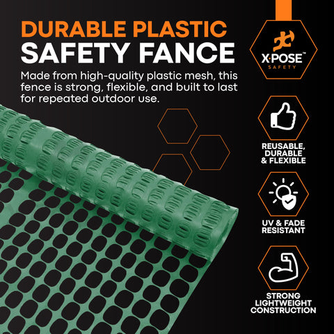 Xpose Safety construction site mesh fence creates flexible work zones.