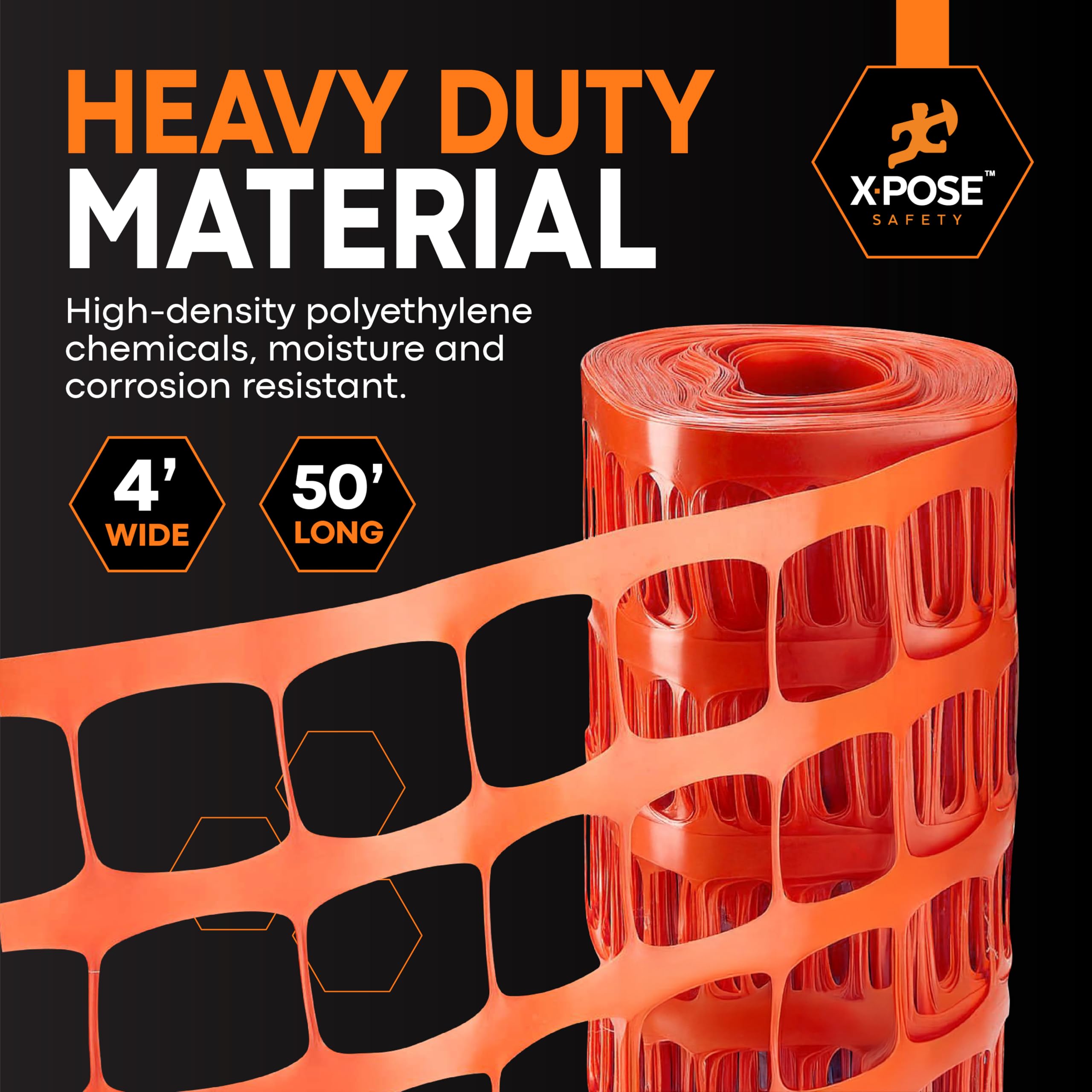 Xpose Safety snow control fence helps manage drifts and safety around walkways.