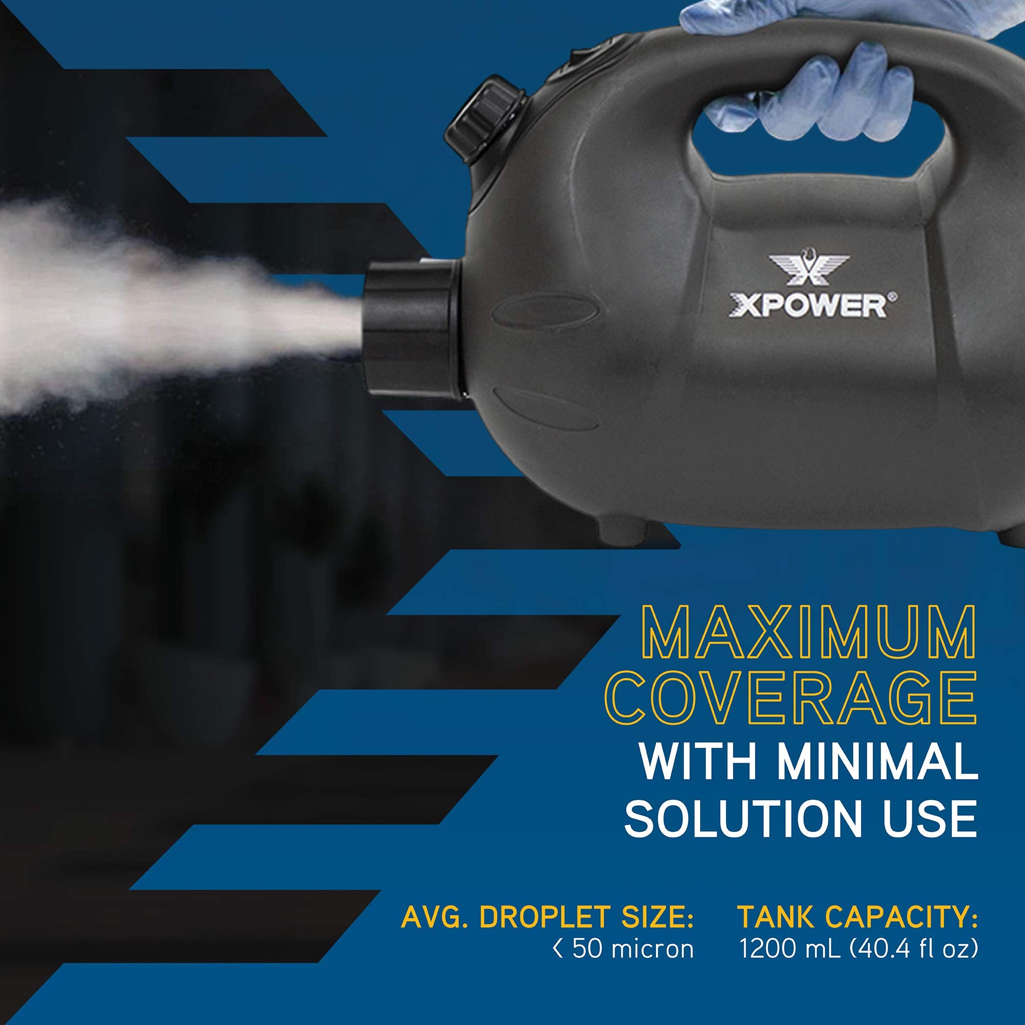 XPOWER F-16B reservoir window helps monitor liquid level during fogging