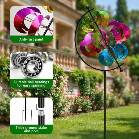 XPSCOCO wind spinner with smooth dual-direction rotation in motion