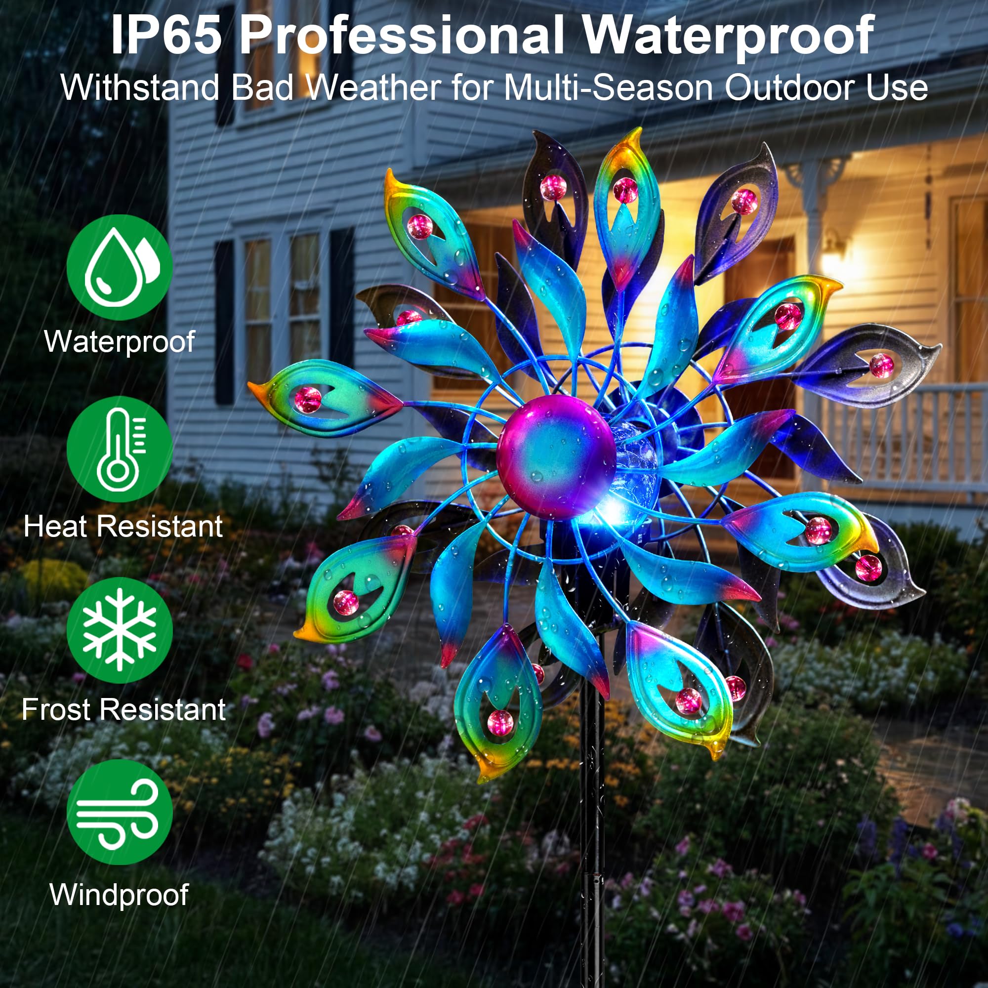 XPSCOCO rust-proof metal finish and IP65 weather resistance in all seasons