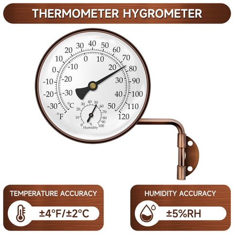 Xqiang brass swivel temperature gauge enables flexible viewing on walls
