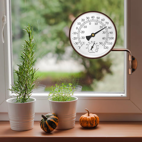 Xqiang patio garden thermometer helps monitor outdoor conditions for comfort