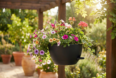 XQSHPDM durable eco-friendly plastic planters endure sun and cold.