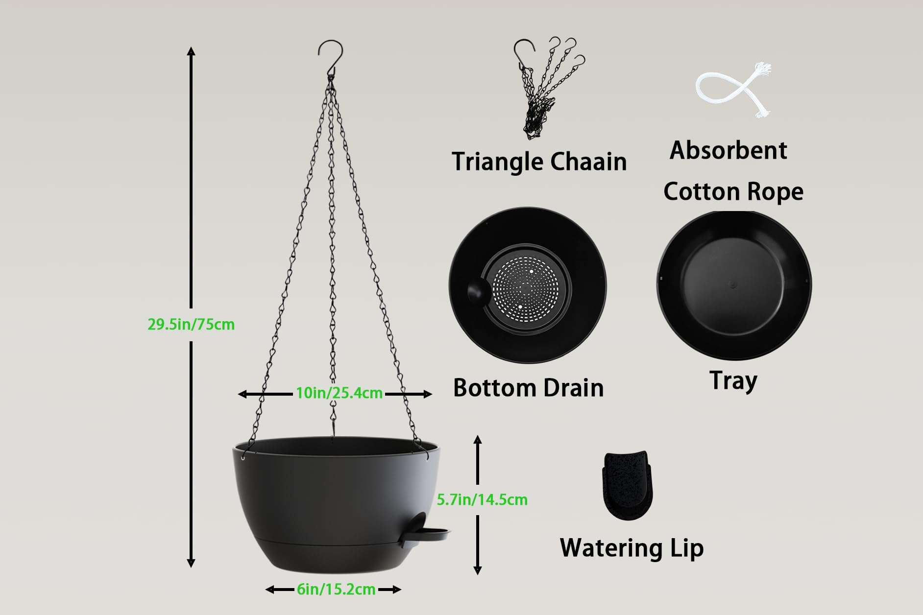 XQSHPDM self-watering boxes detachable for low-maintenance plant care.