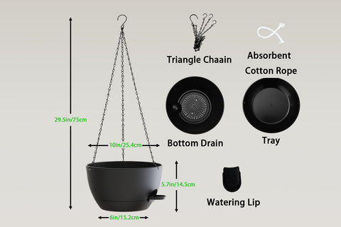 XQSHPDM self-watering boxes detachable for low-maintenance plant care.