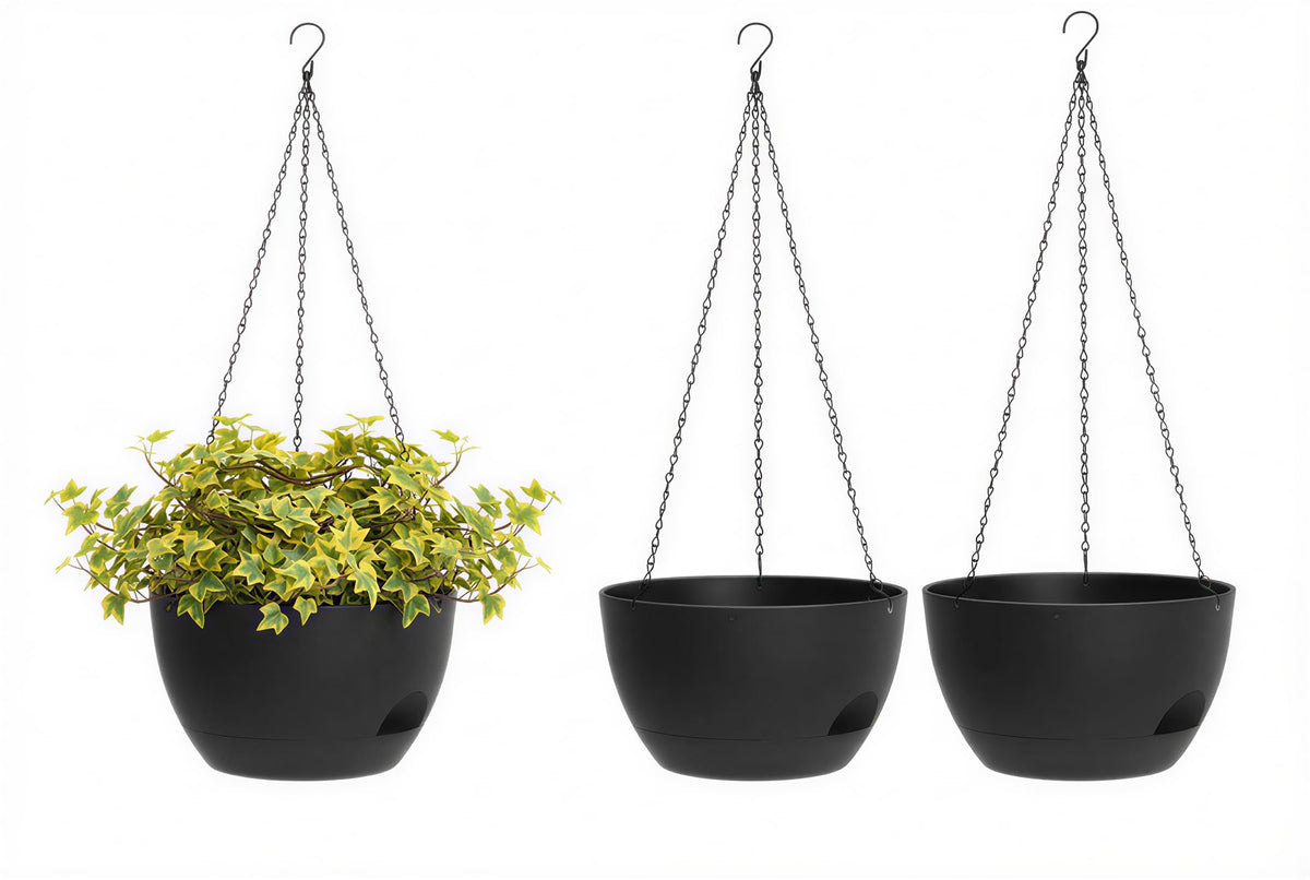 XQSHPDM hanging planter 8-inch with chains adds balcony greenery