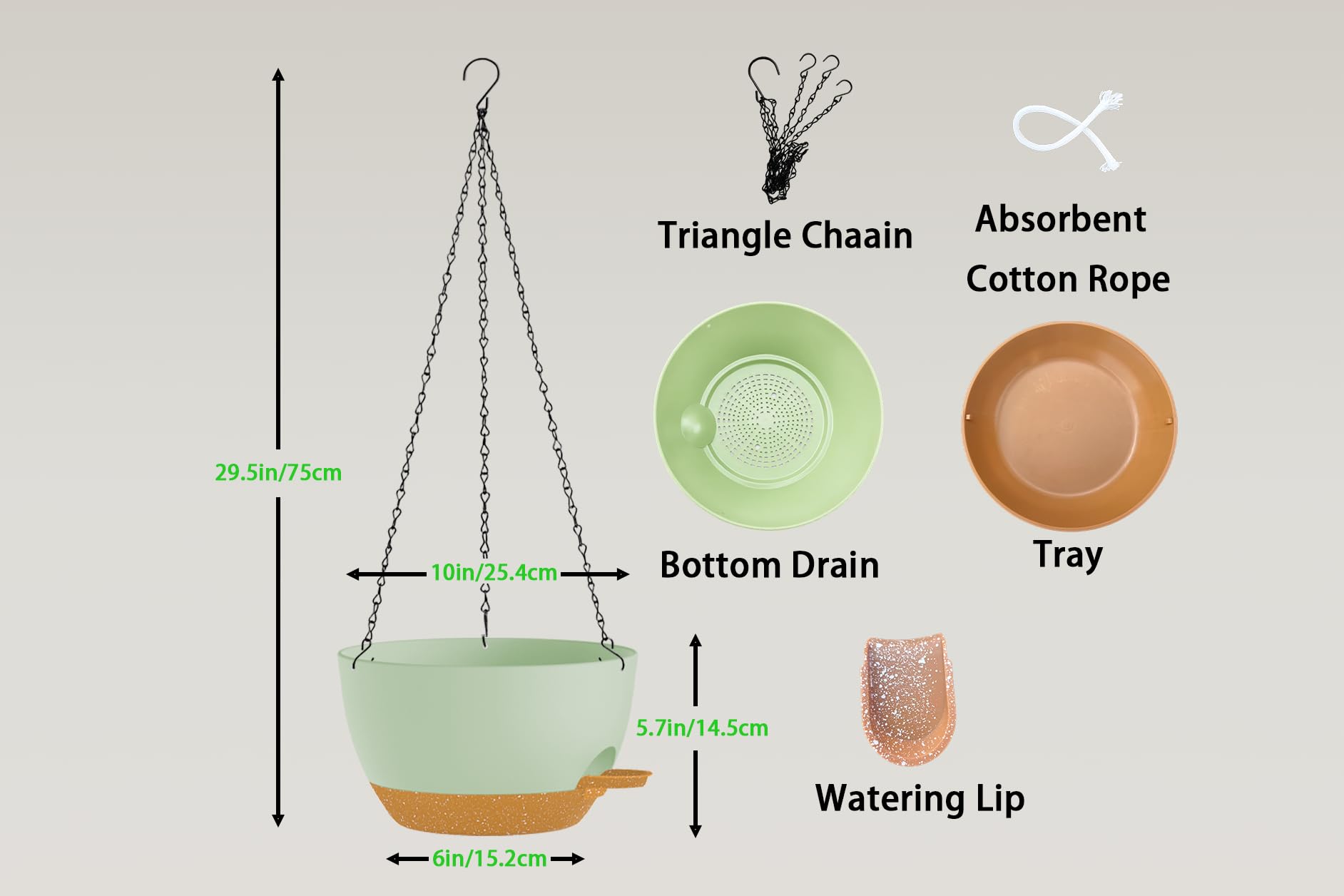 XQSHPDM hanging planters chains and hooks show sturdy hanging system