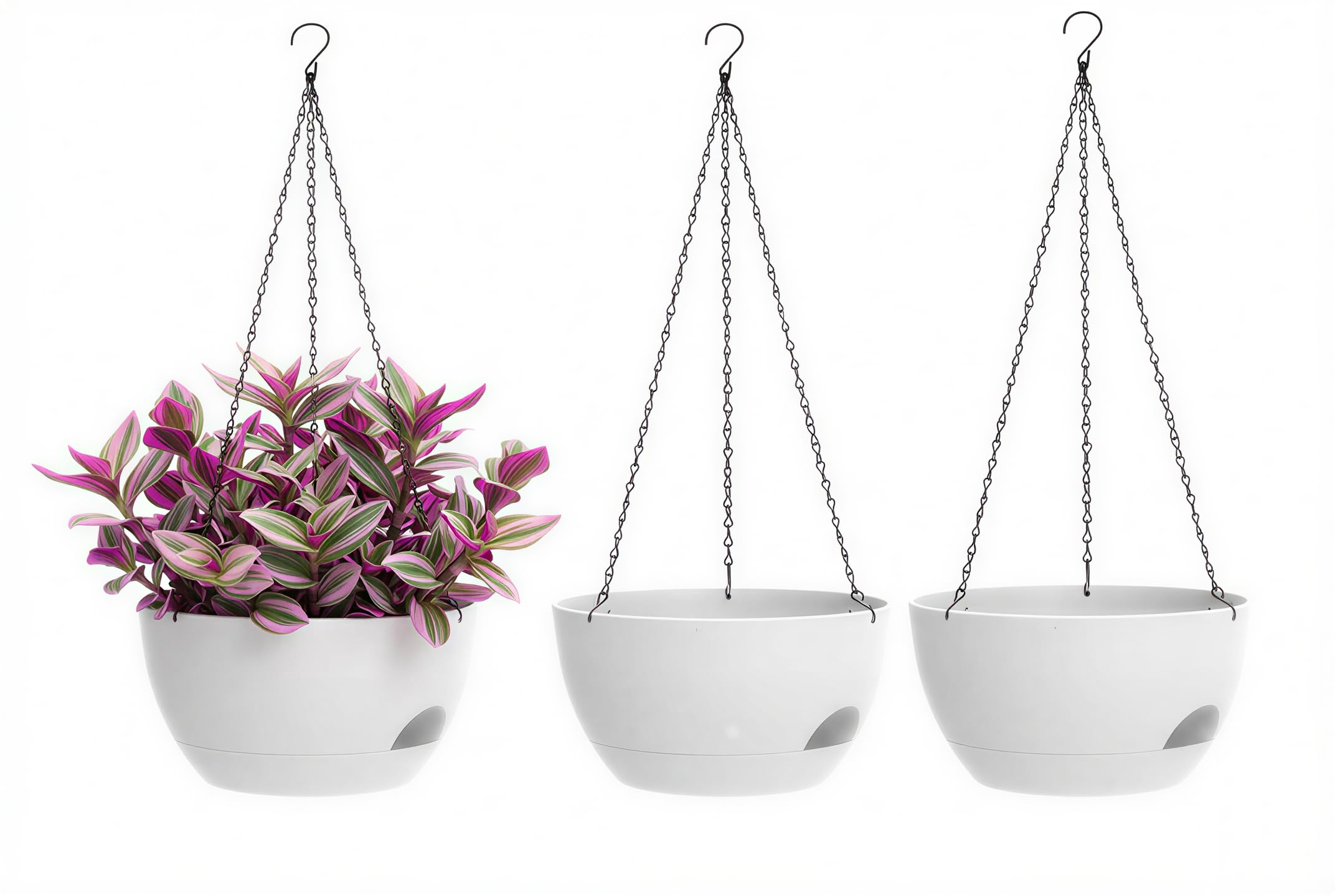XQSHPDM hanging planters 3-pack 8-inch with self-watering feature for busy schedules