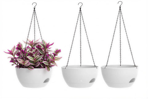 XQSHPDM hanging planters 3-pack 8-inch with self-watering feature for busy schedules