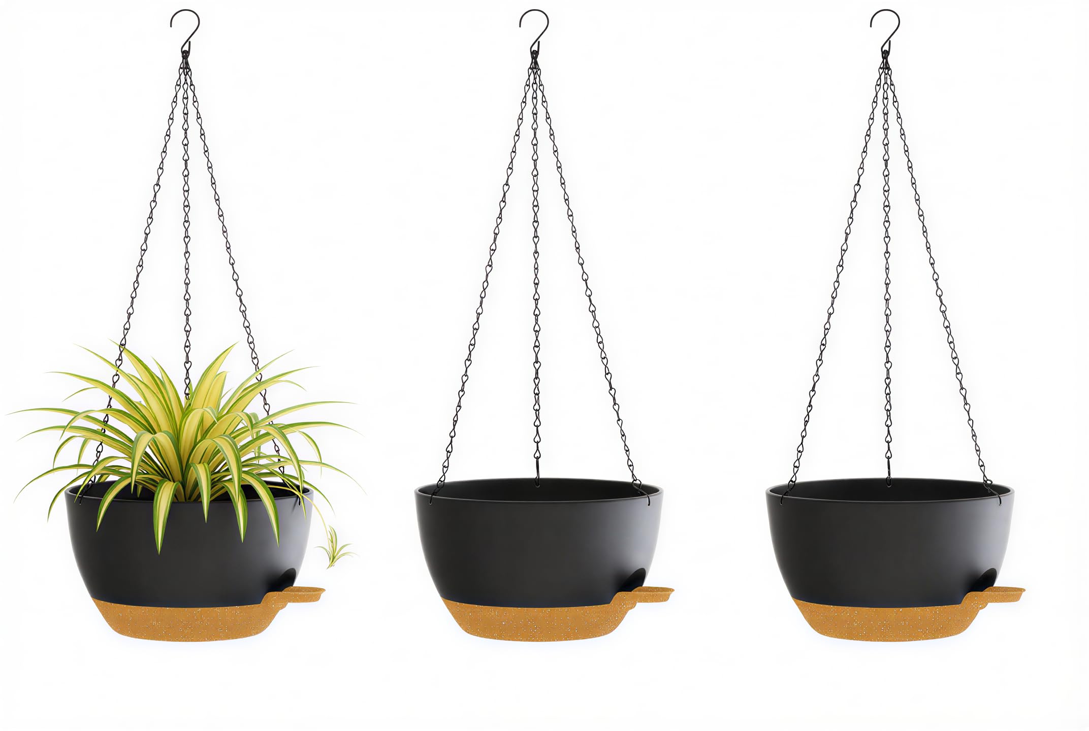 XQSHPDM hanging planters 3-pack 10-inch for stylish indoor/outdoor décor