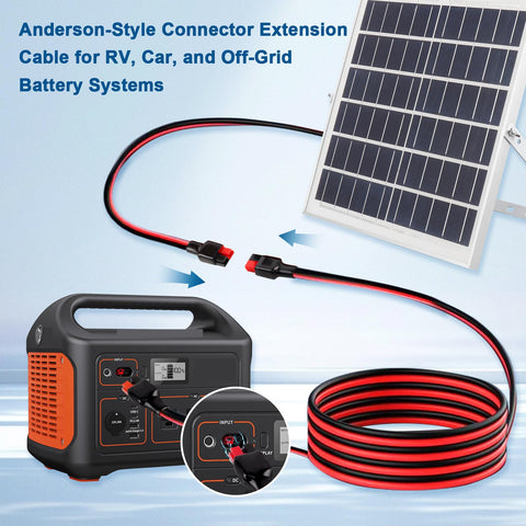 XRDS-RF easy connect/disconnect for solar, battery, and RV power setups