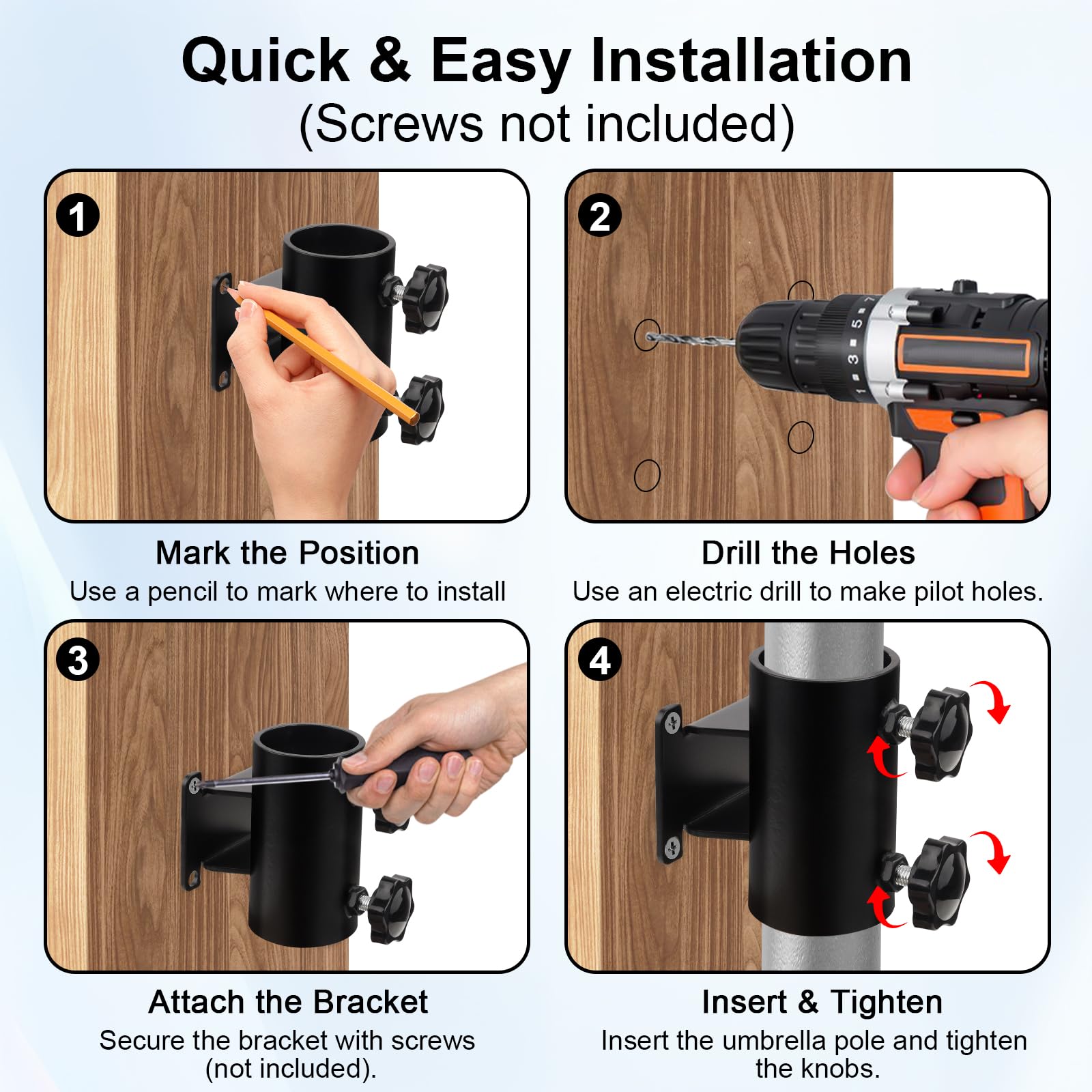 XRDS-RF adjustable clamp fits up to 2.24-inch poles securely