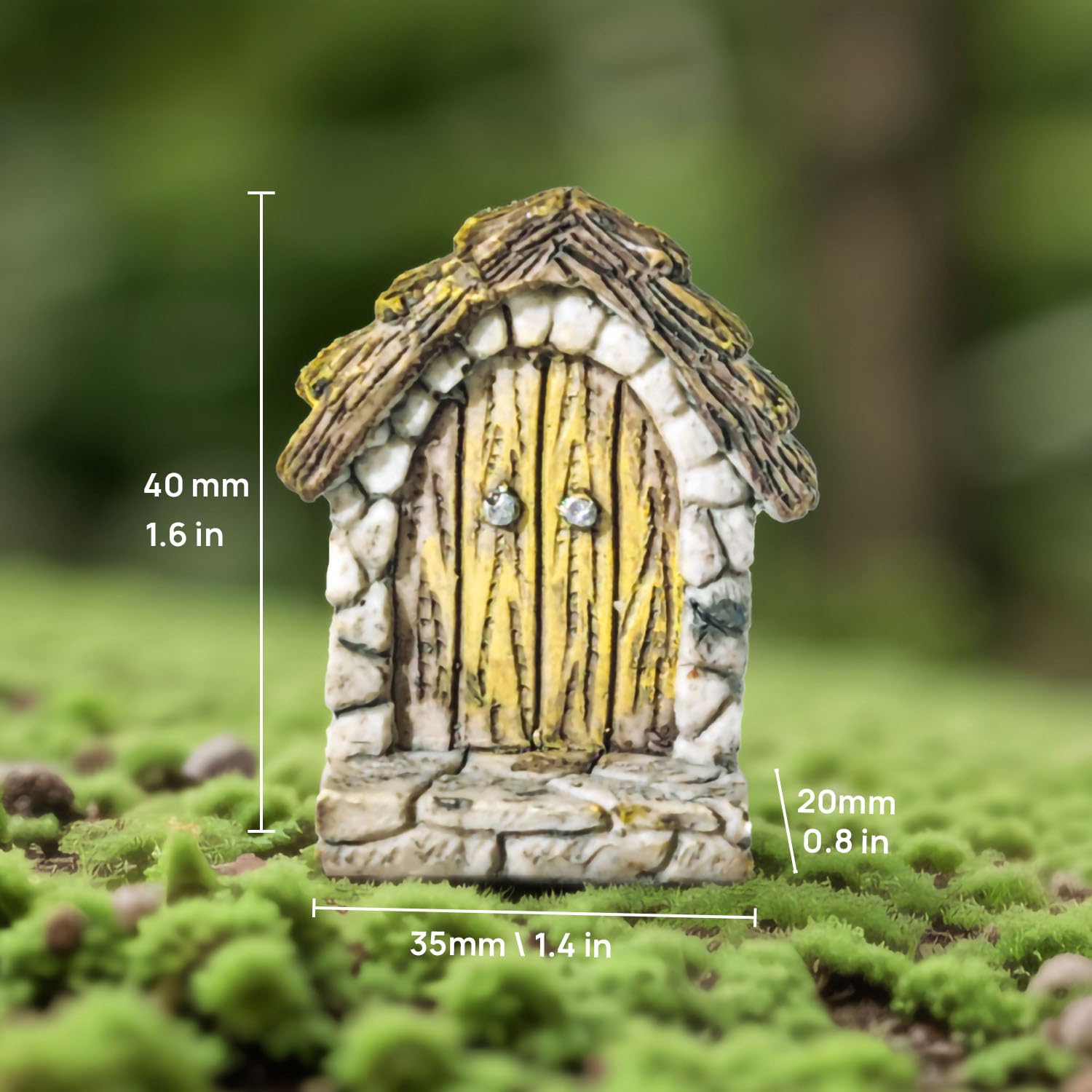 XRI XURUOYI Fairy Door in terrarium display adds realism to tiny landscapes.