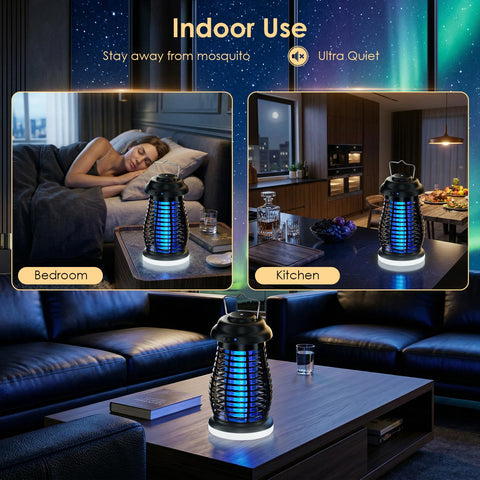 Xriba bug zapper camping light for evening outdoor activities.