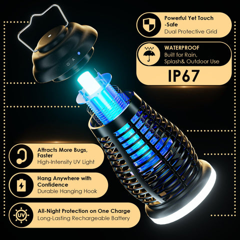 Xriba bug zapper easy-clean design for quick maintenance after outdoor use.