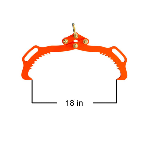 XROPURR log lifting tongs in heavy-duty steel for durable lumber handling