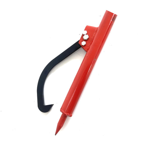 XROPURR steel peavey with red hooks for durability and visibility.